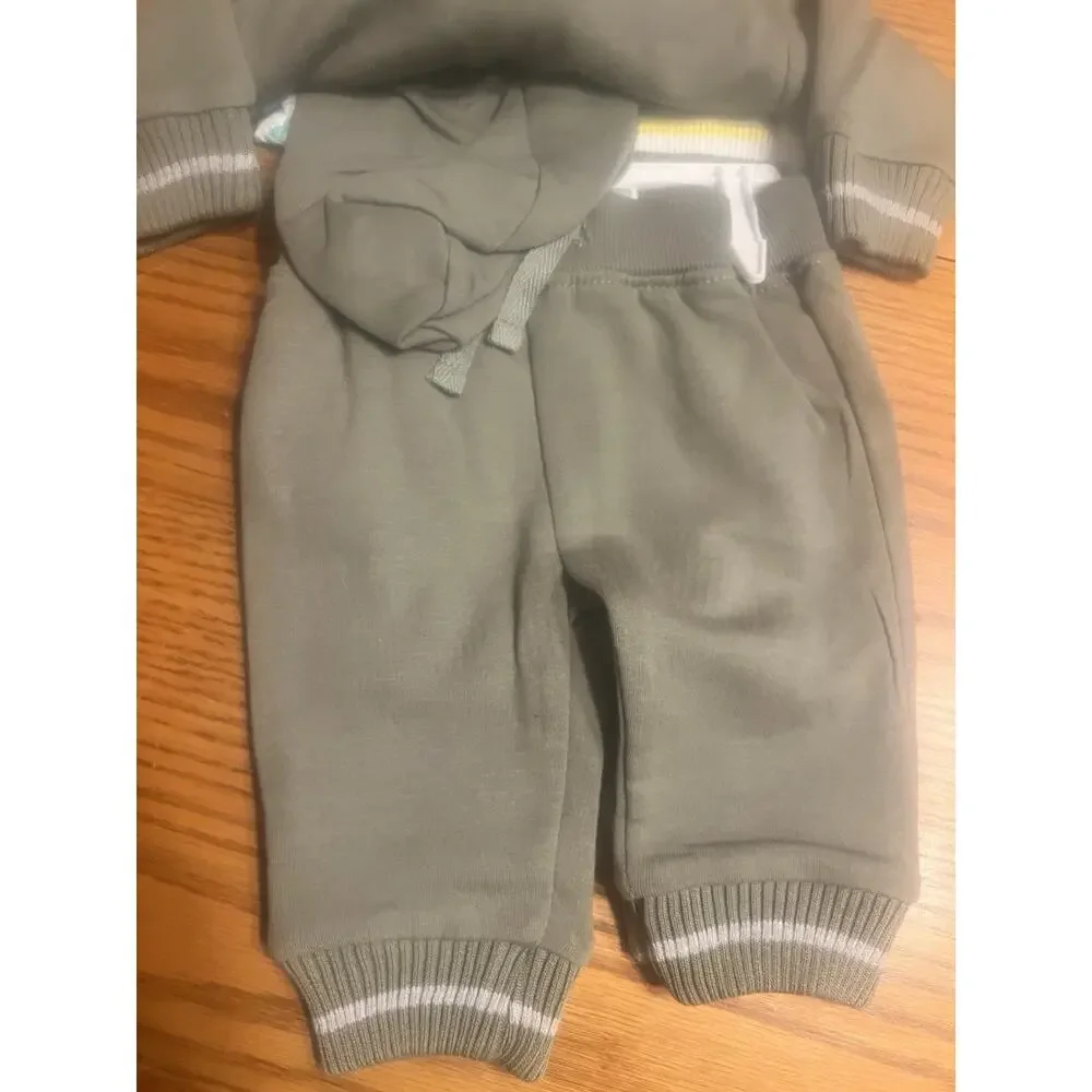 Precious Baby 4 Piece Outfit Set Jacket Top Bottoms Size 0-3 Months